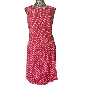NIC + ZOE Two To Tango Red Twist Lined Dress PM